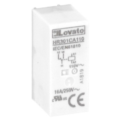HR301CA110 Lovato HR30 Single Pole 10A Relay 110VAC Coil 1 Change-Over Contact