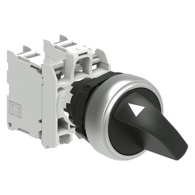 LPCS120C11 Lovato Electric Platinum 2 Position Selector Switch Actuator O-I Stay Put with 1 x N/O &amp; 1 x N/C Contact Blocks