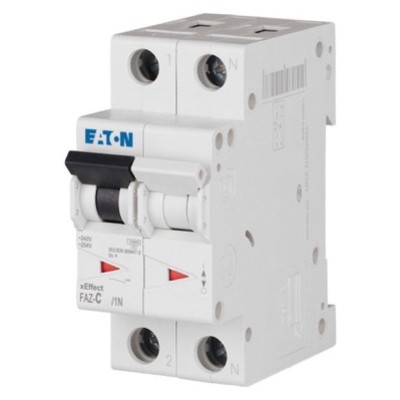 FAZ6-C1/1N Eaton FAZ6 Single Pole + N MCB C Curve 1A