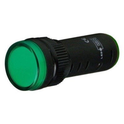 AD22-16B-G-24 24VAC/DC Green LED Monoblock Pilot Lamp 16mm