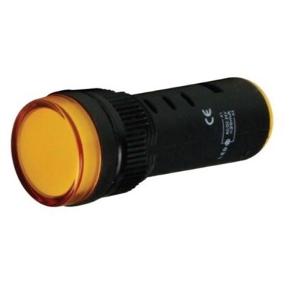 AD22-16B-Y-24 24VAC/DC Yellow LED Monoblock Pilot Lamp 16mm