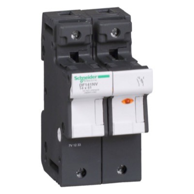 DF141NV Schneider TeSys DF 14 x 51mm 50A Single Pole &amp; Neutral Fuse Carrier with LED Indicator