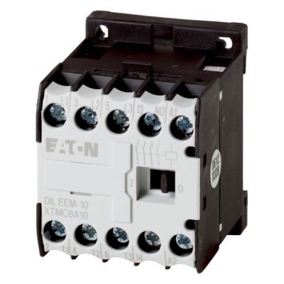 DILEEM-10-G(24VDC) Eaton DILEM Contactor 3 Pole 6.6A AC3 3kW 1 x N/O Auxiliary 24VDC Coil