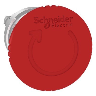 ZB4BS844 Schneider Harmony XB4 40mm Red Emergency Stop Pushbutton Actuator 22.5mm Twist to Release Chrome Bezel