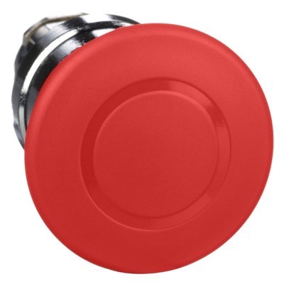 ZB4BT84 Schneider Harmony XB4 40mm Red Emergency Stop Pushbutton Actuator 22.5mm Pull to Release Chrome Bezel