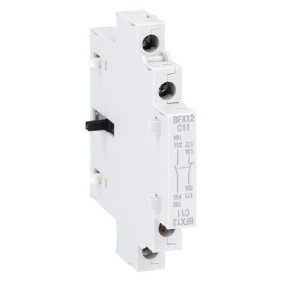 BFX12C11 Lovato BF Series Auxiliary Contact Block 1 x N/O &amp; 1 x N/C Contacts Side Mounting for BF160-BF230 Contactors