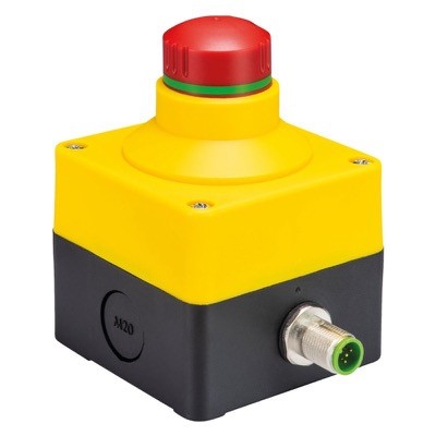 R1.210.2402.0 Wieland sensor PRO Enclosed Emergency Stop Pushbutton with M12 Connection 5-pin 2x N/C Contacts SNH 2402 2 NC M12