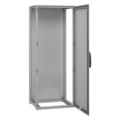 NSYSFN12840P Schneider PanelSeT SFN Mild Steel 1200H x 800W x 400mmD Floor Standing Enclosure Single Door IP55 with Mounting Plate