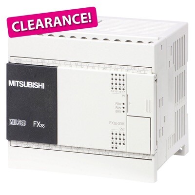 FX3S-30MR/ES Mitsubishi FX3S Base Unit AC100-240V 16 Inputs DC24V 14  Relay Outputs