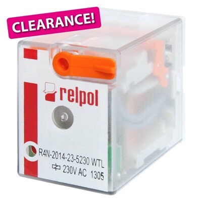 R4N-2014-23-5230-WTL Relpol R4N 4 Pole 6A Relay 230VAC Coil