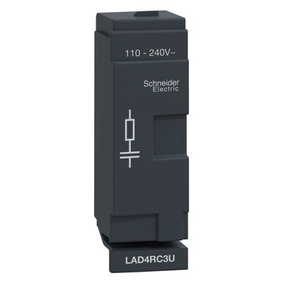 LAD4RC3U Schneider TeSys D RC Suppressor Module for LC1D40A-D80A Contactors 110-240V AC