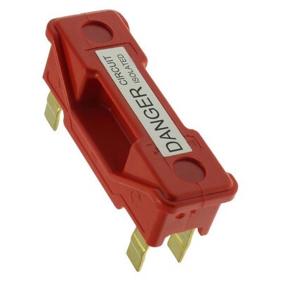 RS32RED Eaton Bussmann Red Spot Red Warning Carrier &#039;DANGER&#039; Circuit Isolated 