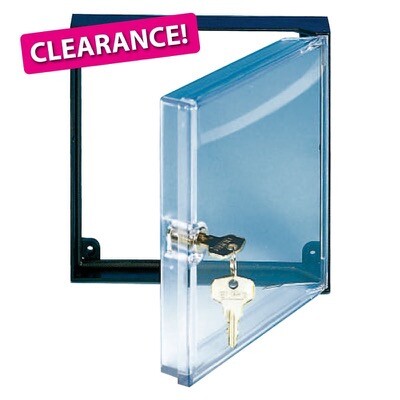 446-050-04 apra-norm Transparent Door with Mounting Brackets and Lock Polycarbonate IP54 144H x 144mmW