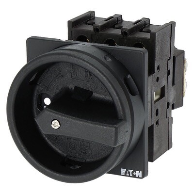 P1-32/EA/SVB-SW Eaton P1 32A 3 Pole Isolator for Door Mounting Switch Supplied with IP65 Black Handle
