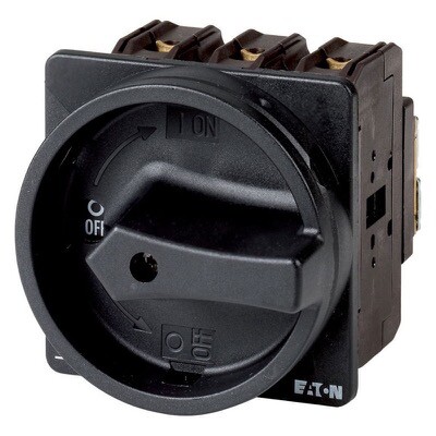 P3-63/EA/SVB-SW Eaton P3 63A 3 Pole Isolator for Door Mounting Switch Supplied with IP65 Black Handle