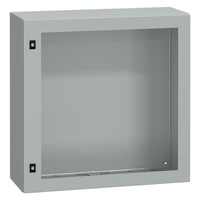 NSYCRN88300T Schneider PanelSeT CRN Mild Steel 800H x 800W x 300mmD Wall Mounting Enclosure IP66 Glazed Door