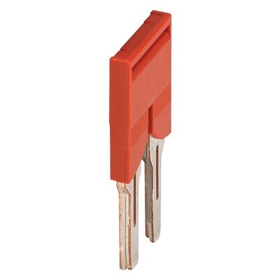 NSYTRAL102 Schneider Electric Linergy TR Plug-in Bridge 2 Points for 10mm Terminal Blocks Red
