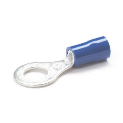 BR43 Partex BR Blue Ring Terminal to Fit 4mm Stud Pack of 100