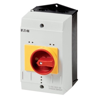 CI-K2-PKZ0-GR Eaton CI-K Insulated Enclosure for PKZ0 with Rotary Handle Red/Yellow