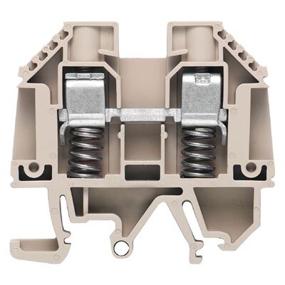 9537490000 Weidmuller W Series WDU 10 SL/EN Feed-through Terminal Block Screw Connection Dark Beige 10mm2 57A 690V