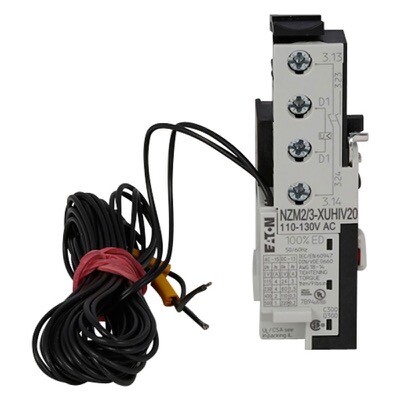 NZM2/3-XUHIV20208-240AC Eaton NZM Undervoltage Release 208-240VAC 2x Separate Early-make Auxiliary Contacts 3m Cable