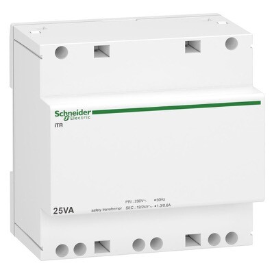 A9A15219 Schneider Electric Acti9 Modular Safety Transfomer iTR 230V 50-60Hz Output 12-24V 25VA