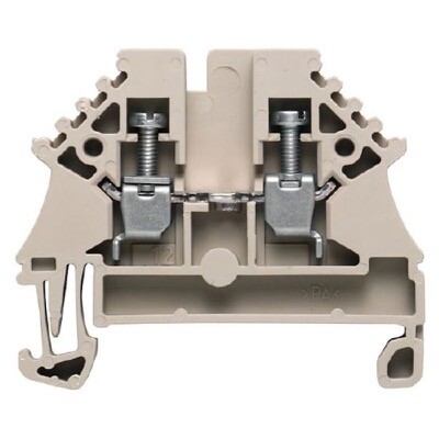 1023700000 Weidmuller W Series WDU 2.5N Feed-through Terminal Block Screw Connection Dark Beige 2.5mm2 24A 500V
