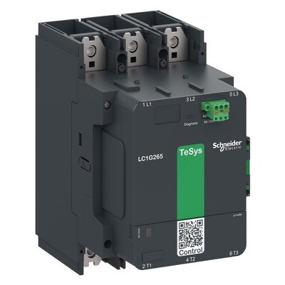 LC1G330KUEN Schneider TeSys Giga High Power Contactor 3 Pole (3NO) AC-3 &lt;=440V 330A Standard Version 100-250V Wide