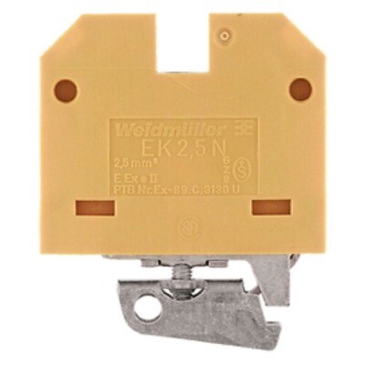 0474360000 Weidmuller SAK Series EK 2.5N PE Terminal Screw Connection Yellow Green 2.5mm2 800V                