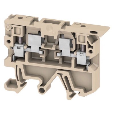 0474560000 Weidmuller SAK Series ASK 1/EN Fuse Terminal Screw Connection Beige/Yellow 4mm2 6.3A 500V Number of Connections: 2