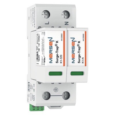 44120200 Mersen K1-2PG275 Mersen Surge-Trap K1 Series SPD, T1+2, 1+1, Uc 275V AC