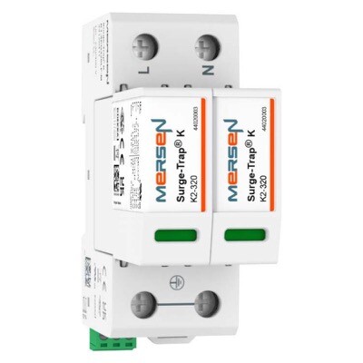 44020202 Mersen K2-2P275 Mersen Surge-Trap K2 Series SPD, T2, 2P, Uc 275V AC