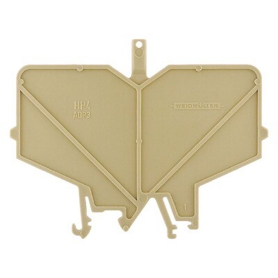 0485560000 Weidmuller SAK Series HP 1 ADP1 End and Partition Plate for Terminals Beige Height: 46mm Width: 2mm