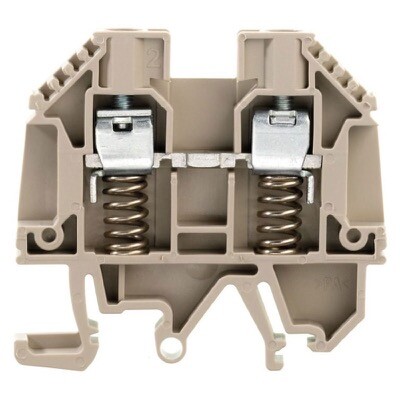 9537470000 Weidmuller W Series WDU 6 SL/EN Feed-Through Terminal Block Screw Connection Dark Beige 6mm2 41A 690V