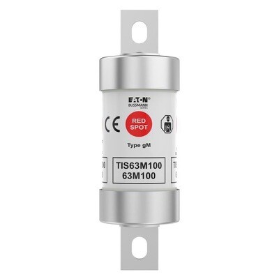 TIS63M80 Eaton Bussmann TIS 63A gM Fuse BS88 A3 Motor Rated 80A Red Spot Offset Bolted Tag Fuse Links