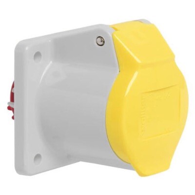 410304 WALTHER-WERKE Panel Socket 16A 3P 110V 4h IP44 Straight