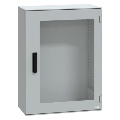 NSYPLM86TVGSchneider PanelSeT PLM GRP 847H x 636W x 300mmD Wall Mounting Enclosure IP66 Glazed Door 3 Point Lock