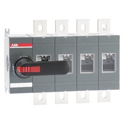 1SCA022719R2110 ABB OT800E04P 800A 4 Pole Isolator for Base Mounting Handle on Left Hand Side