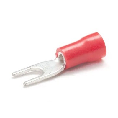 RS32N Partex RS Red Spade Terminal (Narrow) to Fit 3mm Stud Pack of 100