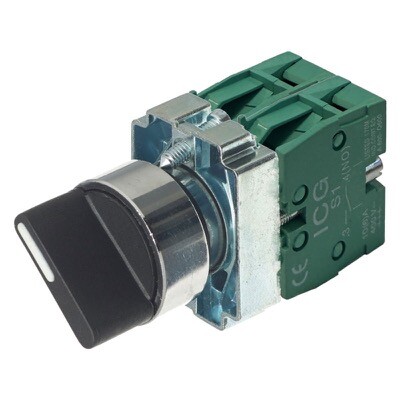 PB-2P ICG 2 Position Selector Stayput with 2 NO Contacts