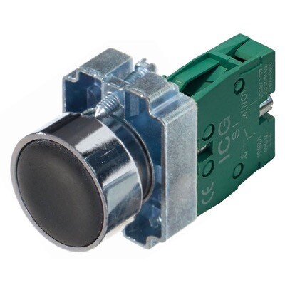 PB-B ICG Flush Pushbutton Black with 1 NO Contact