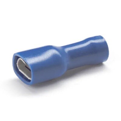 BF66FIVR Partex BF Blue Fully Insulated Female Push-on for 6.3mm Tab Pack of 100