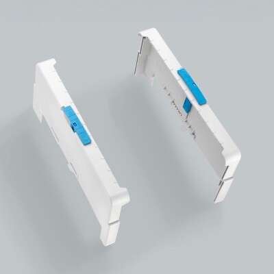 01137 Wohner 60Classic Holding Kit for Cover Profiles for 4-pole Busbar Systems Set Consisting of Left and Right Bracket