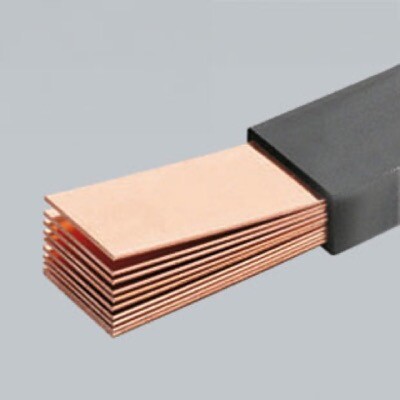 01060 Wohner Flexible Copper Busbar Plain Insulated 5x 50 x 1880A Length 2m