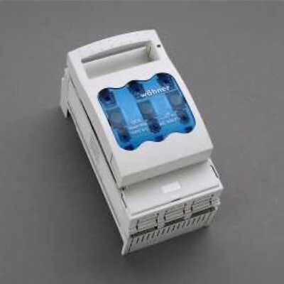 33198 Wohner QUADRON NH Fuse Switch Disconnector Size 00 160A Box  Terminal Connection Top or Bottom for Busbars 12, 15, 20, 25, 30 x 5,0