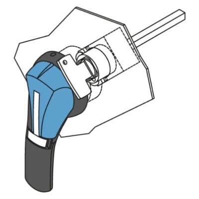 14997702 Socomec DISP VER SER CASTELL K Locking Using CASTELL K Lock (Not Supplied) for S2/S4 Type