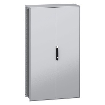 NSYSFN1810402DP Schneider PanelSeT SFN Mild Steel 1800H x 1000W x 400mmD Floor Standing Enclosure Double Door IP55 with Mounting Plate