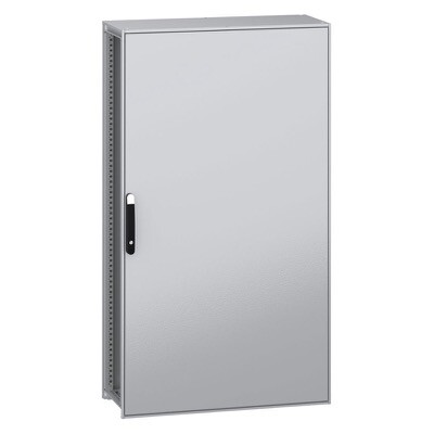 NSYSFN181040P Schneider PanelSeT SFN Mild Steel 1800H x 1000W x 400mmD Floor Standing Enclosure Single Door IP55 with Mounting Plate