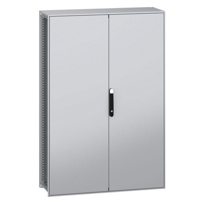 NSYSFN1812402DP Schneider PanelSeT SFN Mild Steel 1800H x 1200W x 400mmD Floor Standing Enclosure Double Door IP55 with Mounting Plate