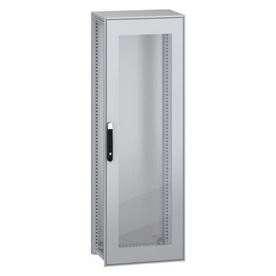 NSYSFN18640T Schneider PanelSeT SFN Mild Steel 1800H x 600W x 400mmD Floor Standing Enclosure Single Glazed Door IP55